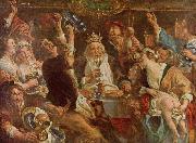 Jacob Jordaens Jacob Jordaens. The King Drinks china oil painting reproduction